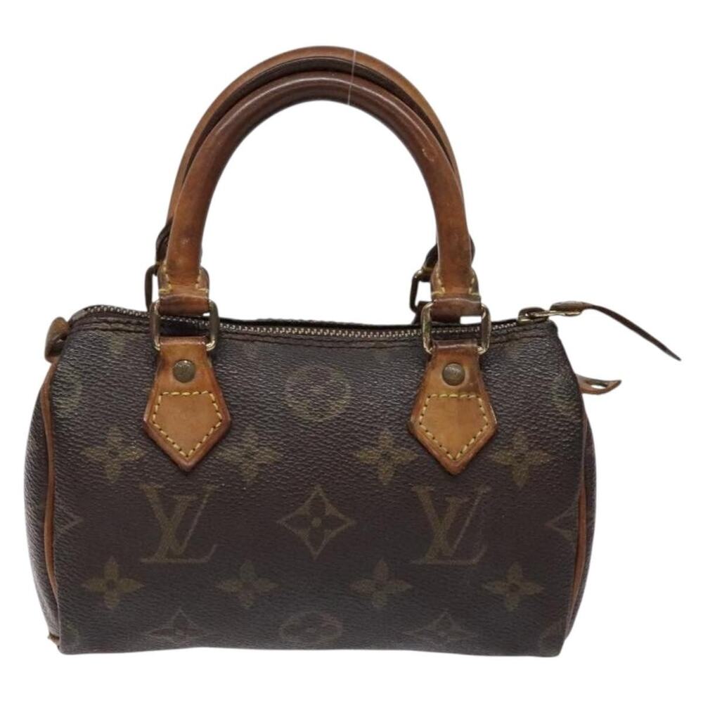 Louis Vuitton Monogram Mini Speedy Handbag Brown